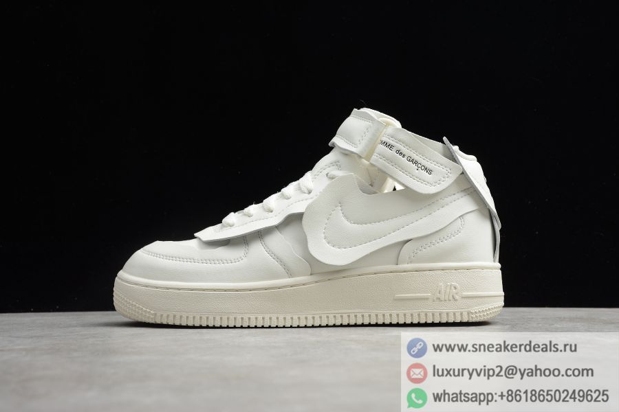 CDG x Nike Air Force 1 Mid White DC3601-100 Unisex Shoes